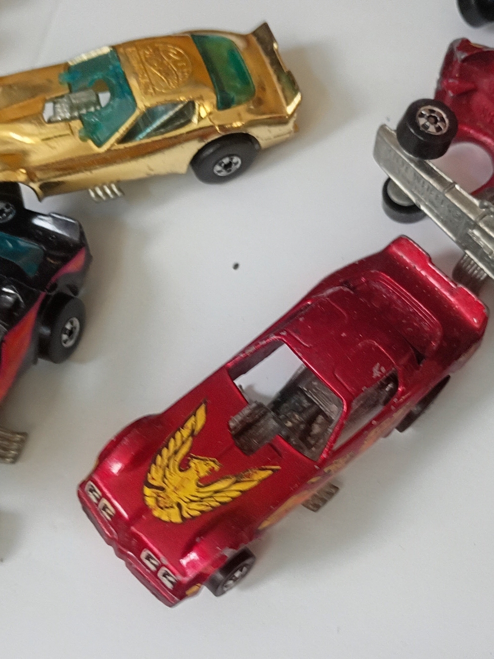 Red Kids Toy Race Car with Gold Phoenix Decal